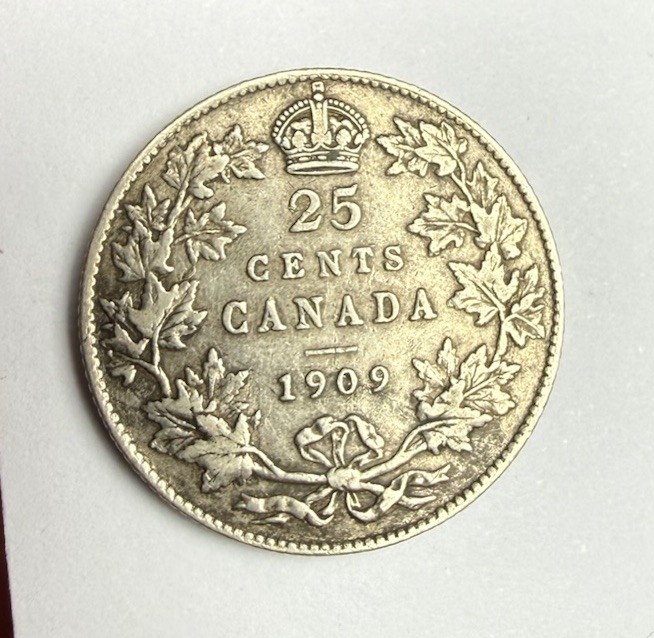 Canada, 1909 25 Cents, Scarce
