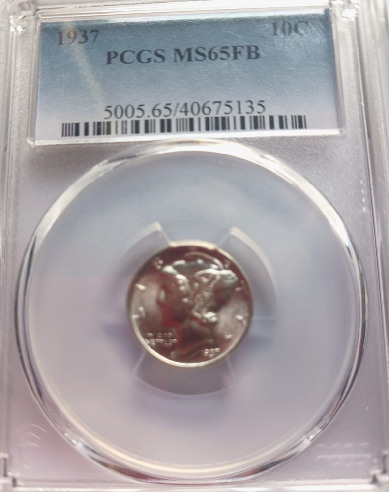 1937 P MERCURY DIME PCGS MS65FB AWSOME