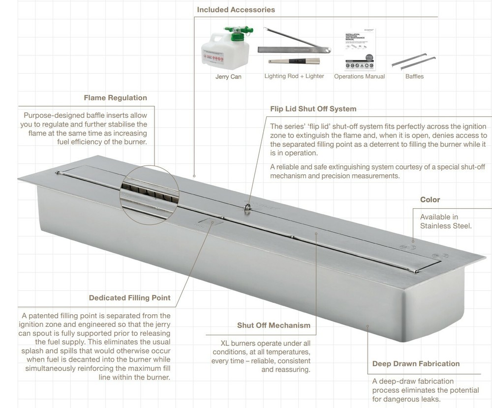 EcoSmart Fireplace insert burner XL700