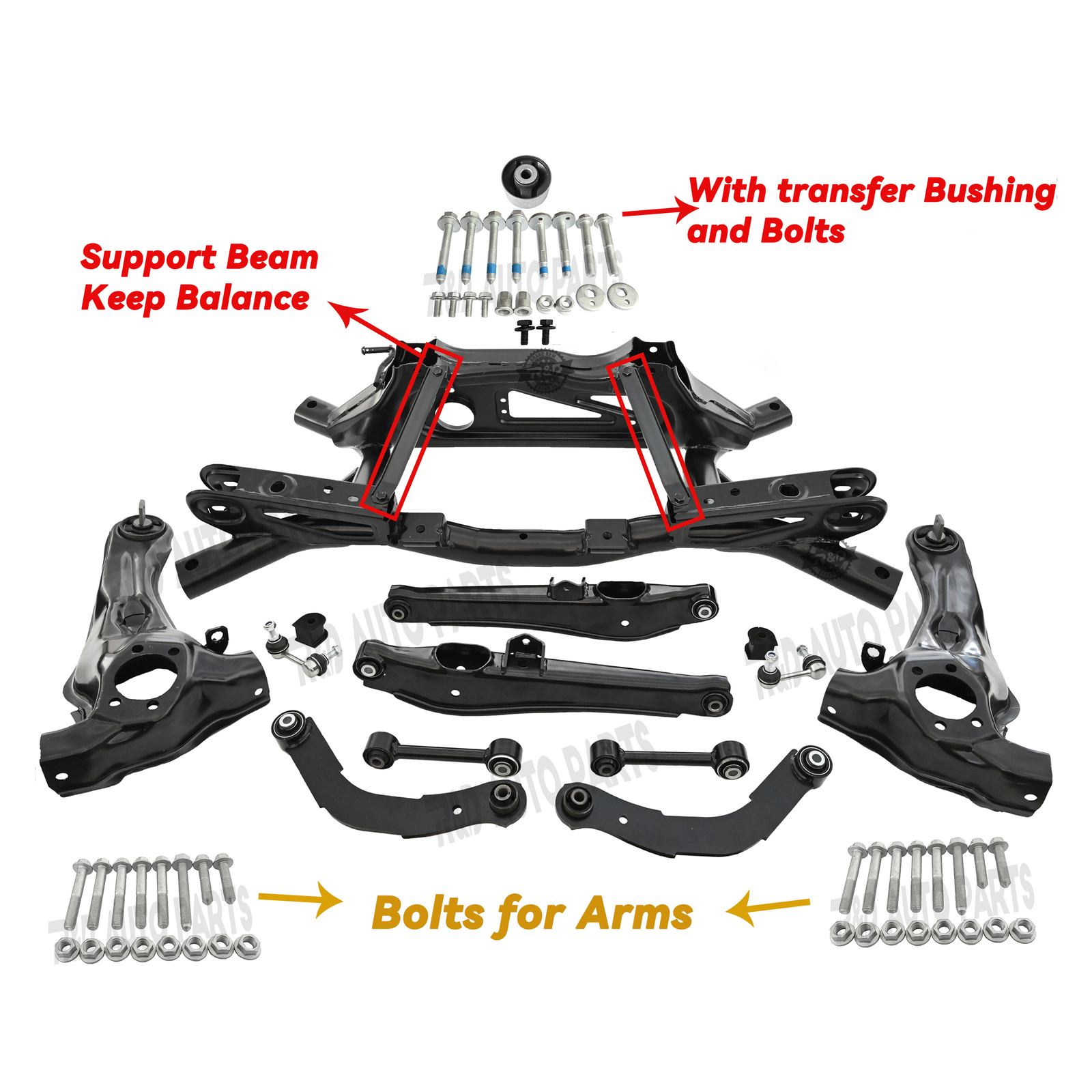 For Compass Patriot 07-17 Dodge Caliber 06-12 AWD 4WD Rear Subframe Crossmember