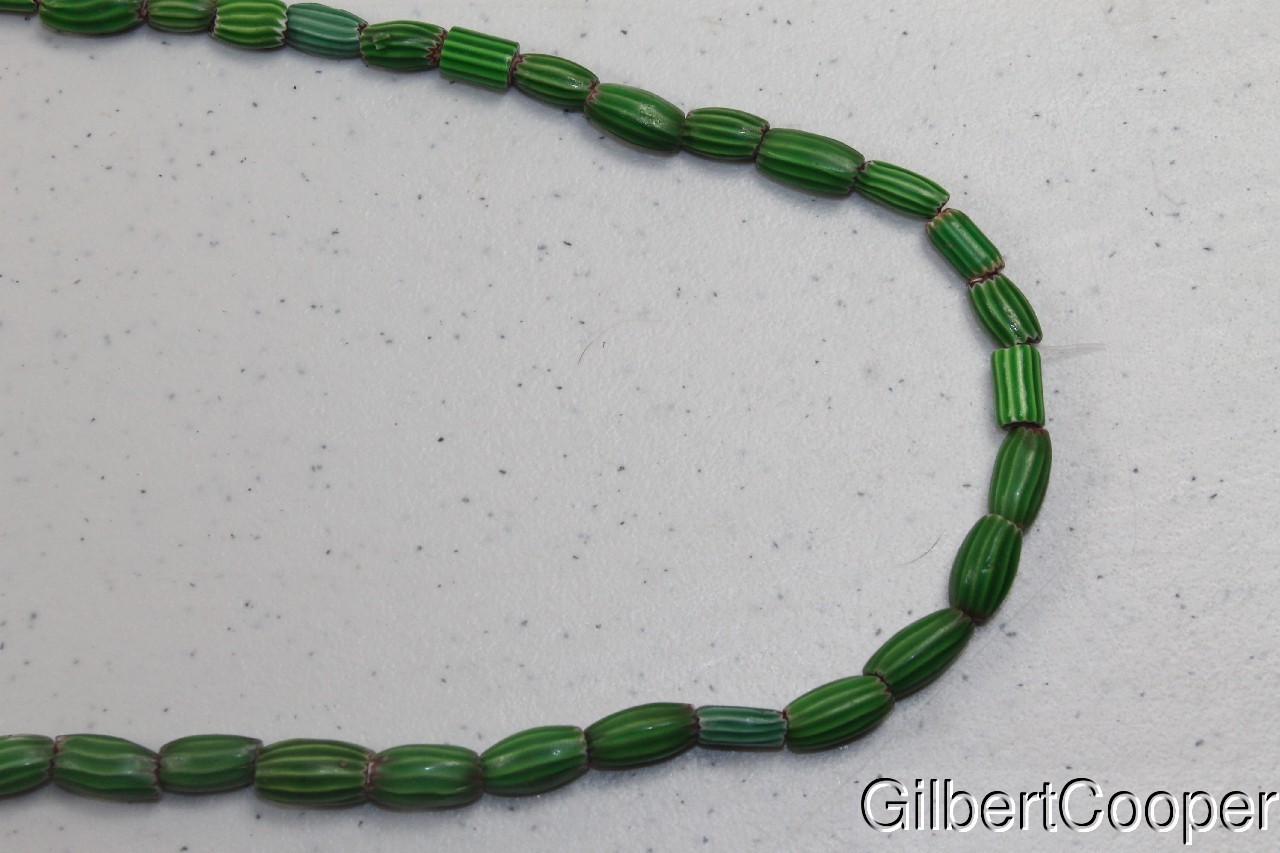 EARLY MELON TRADE BEADED NECKLACE - MUSEUM