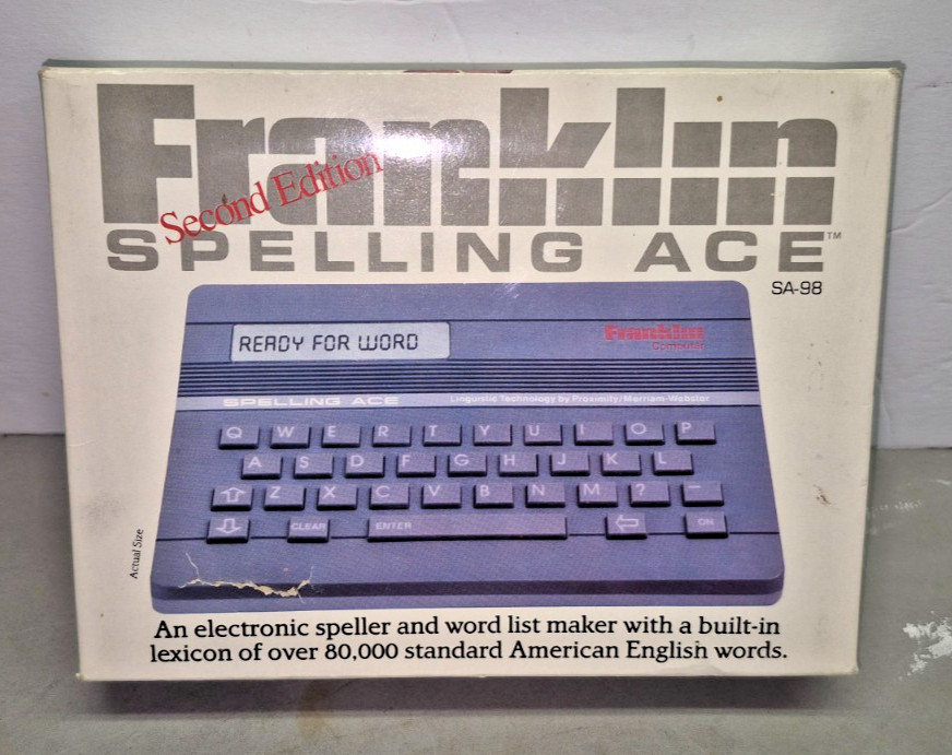 Franklin Spelling Ace Second Edition SA-98 Electronic Speller MINT With Box