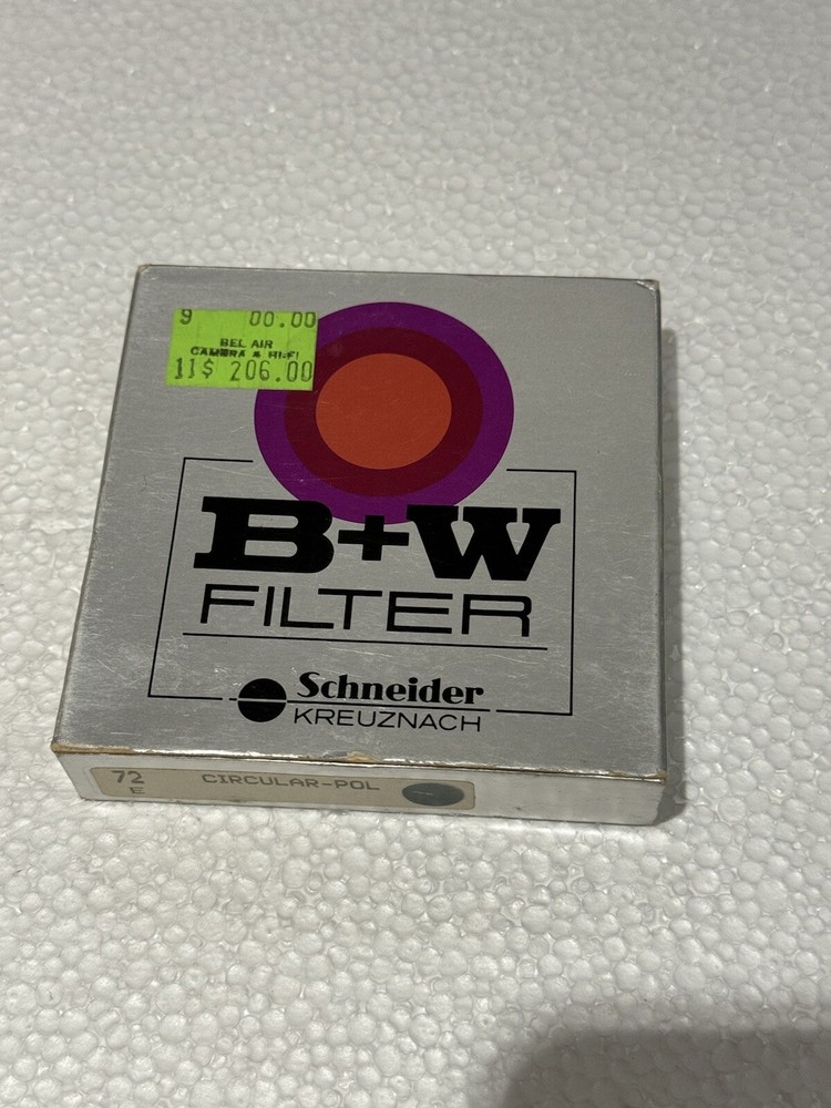 Schneider B+W 72mm Circular Polarizer 72E in case
