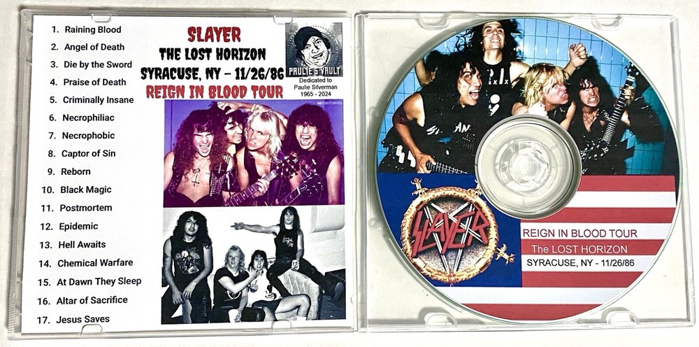 SLAYER- CD The Lost Horizon - Syracuse, NY 11/26/86