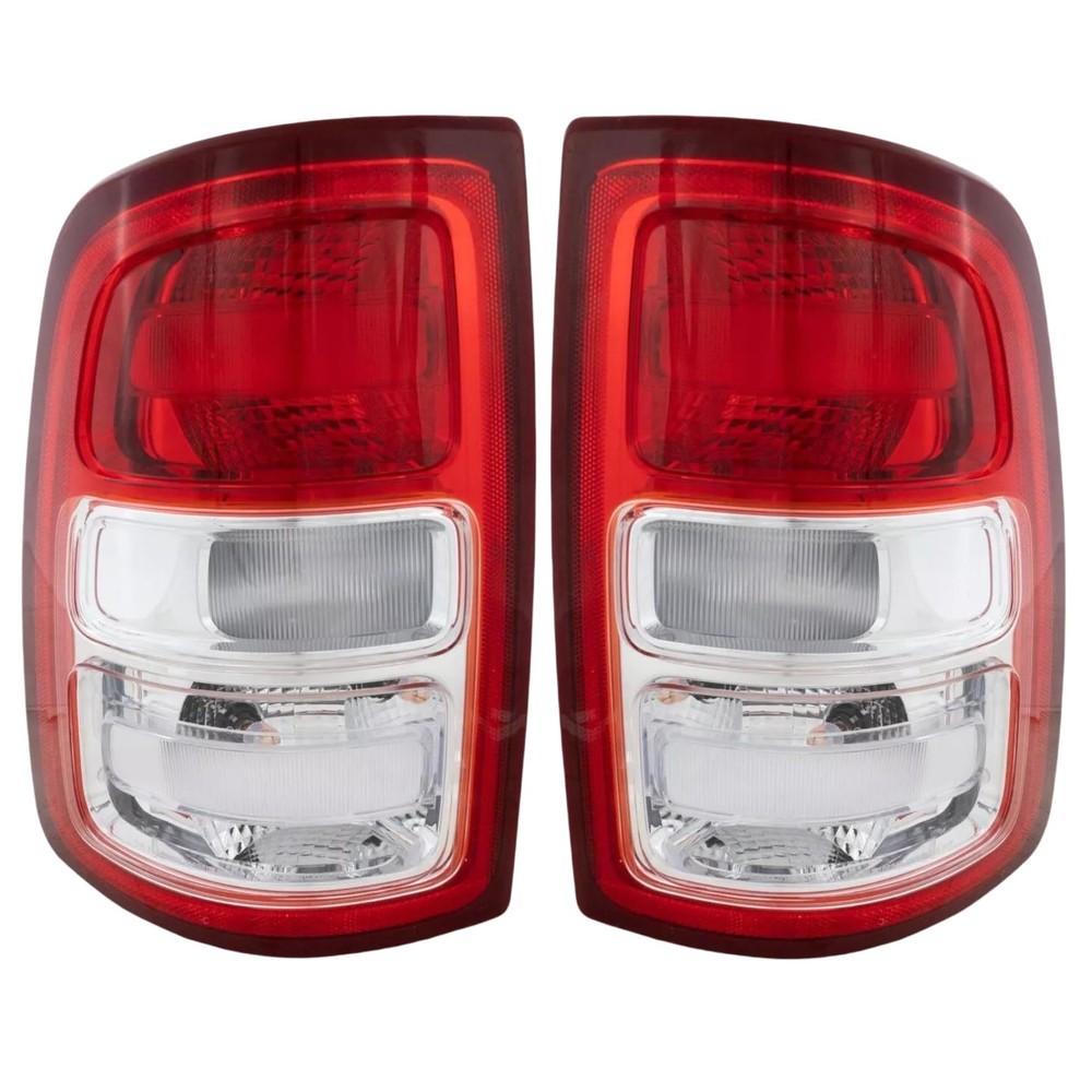 Pair Tail Lights Assembly White Decorative Frame Replacement for 2500 2019-2022