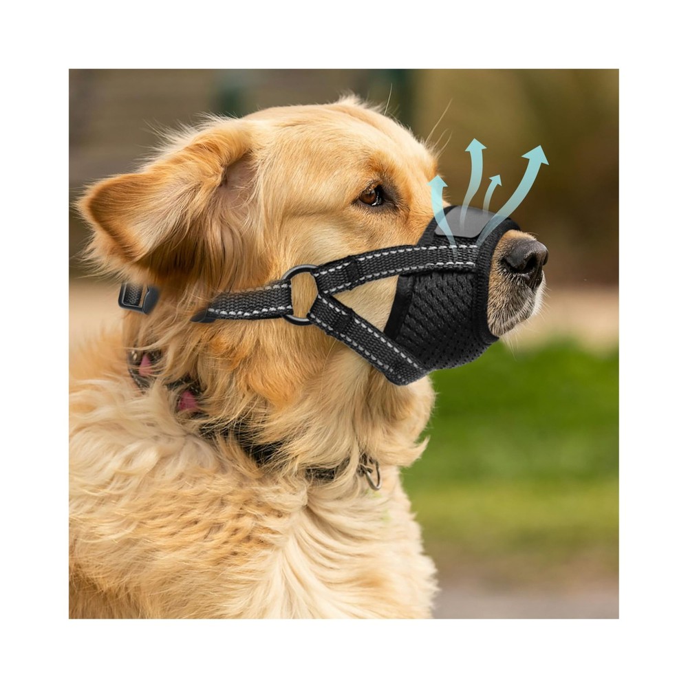 Dog Muzzle Medium Sized Dogs - Soft Muzzle for Medium Sized Dog with Air Mesh...