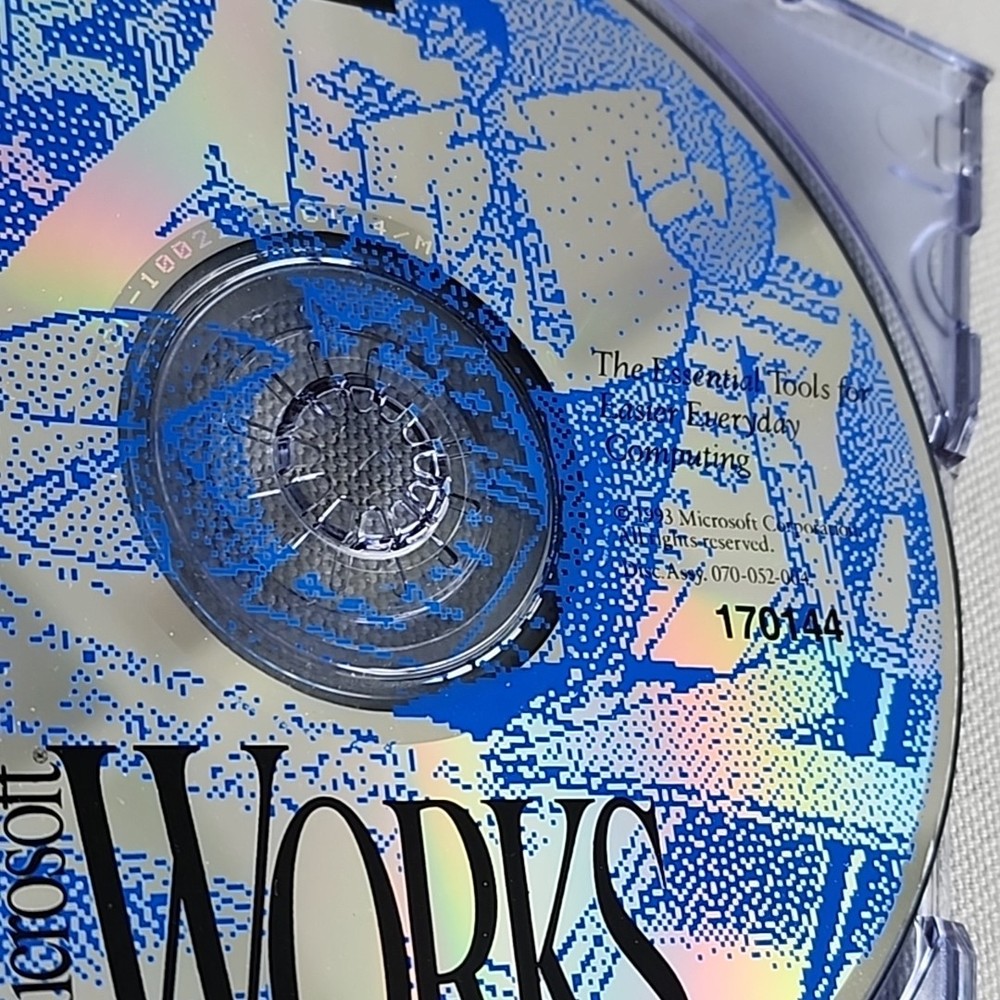 Microsoft Works Only Disc for Windows Vintage Computer Software