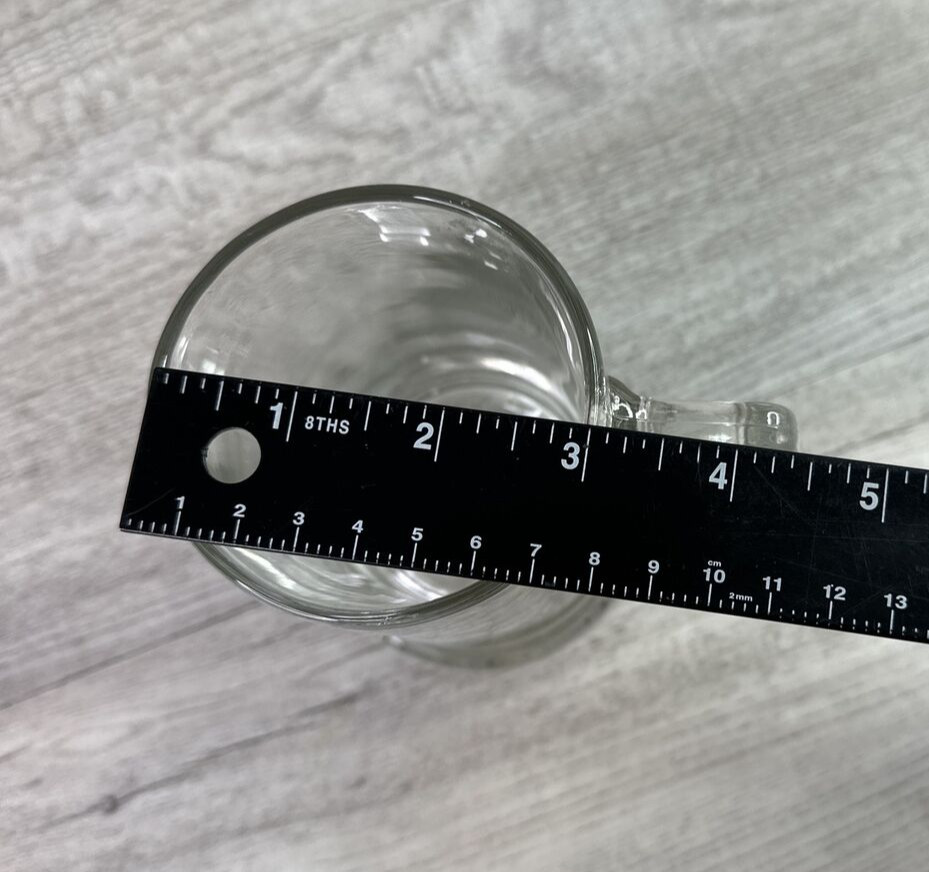 Moosehead Canadian Lager Beer Stein Handled Clear Glass Mug 5 1/4”