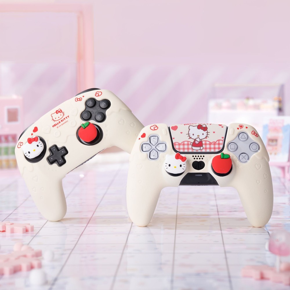 GeekShare X Sanrio Cover for PS5/Switch PRO Controller Skin Grip Sets HelloKitty