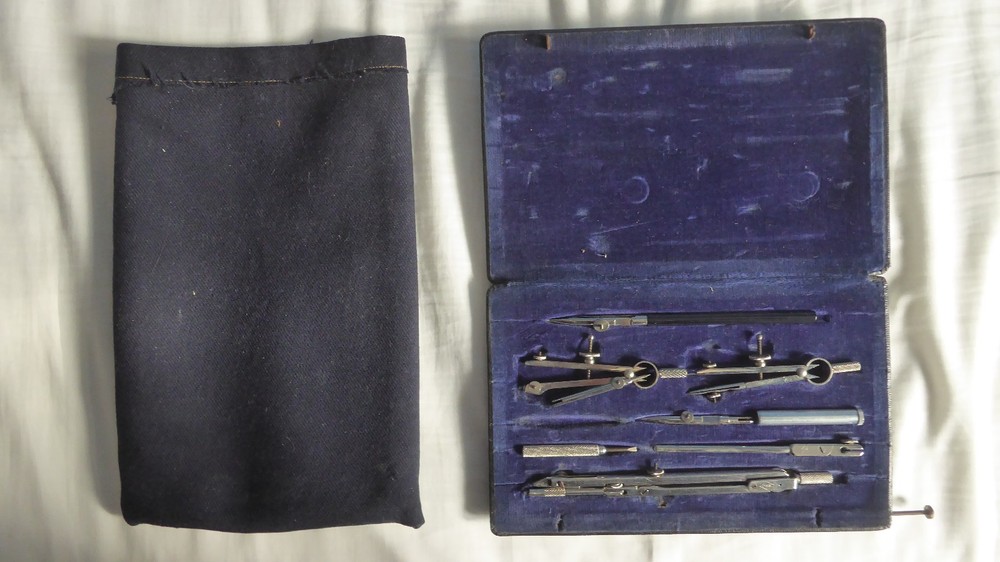 Vintage BWC London Compass Set