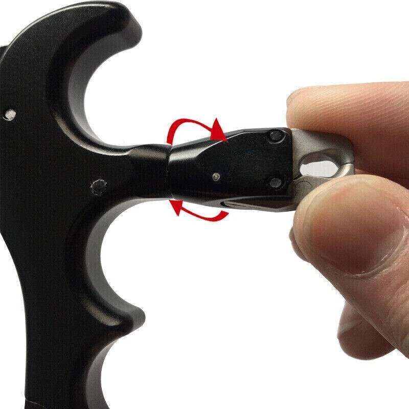Archery 4-Finger Compound Bow Release Adjustable Can Rotate 360° Thumb Release ]