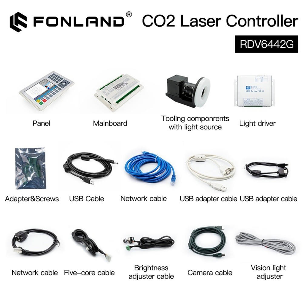 Ruida CO2 Laser Controller RDV6442G with Camera Auto Cutting for Laser Machine