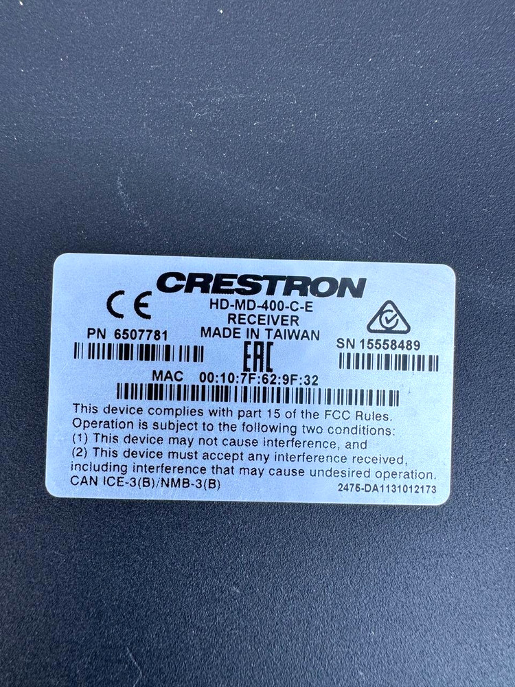 Crestron HD-MD-400-C-E HDMI Multiformat Switch And Receiver