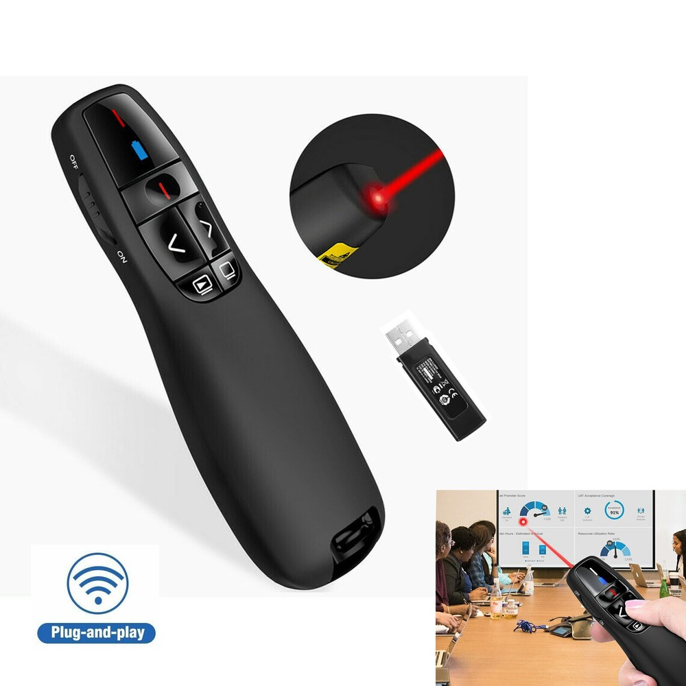 Power point Presentation Remote Wireless USB PPT Presenter Laser Pointer Clicker