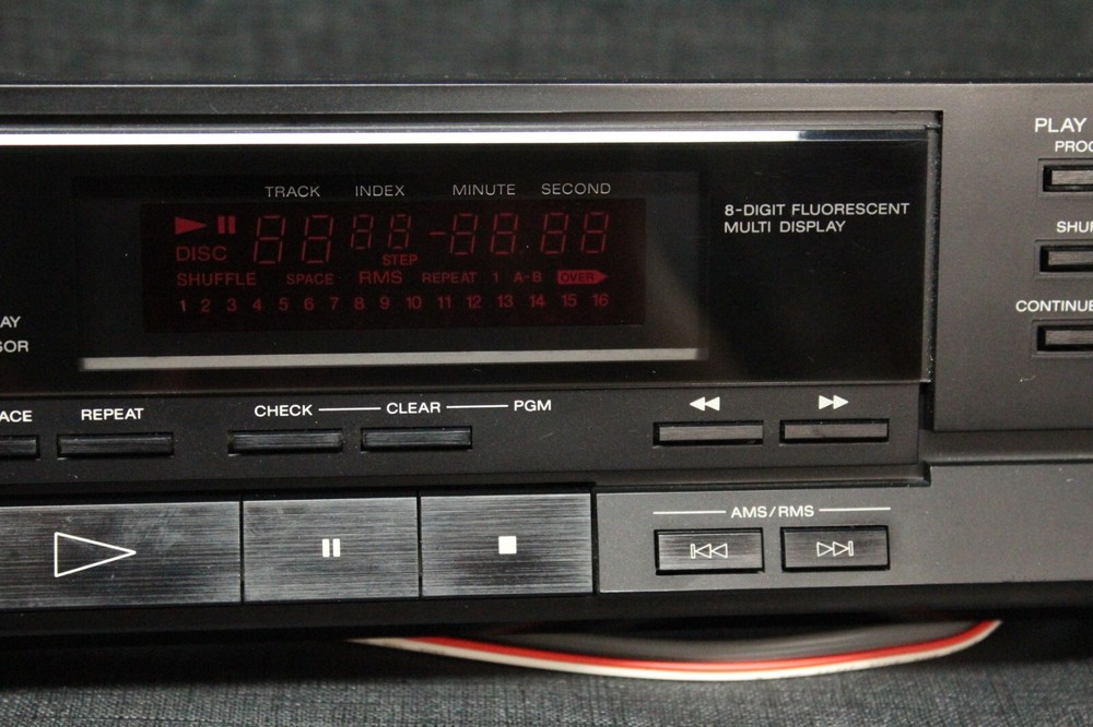 Authentic Sony CDP-350 CD player Front Panel Face plate screen w/ electronics