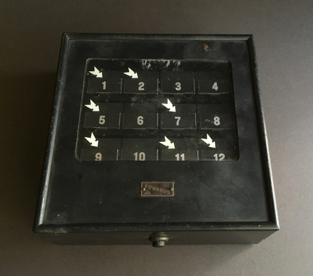 Vintage Edwards Company 12 Zone Visual Fire Alarm Annunciator Panel Module