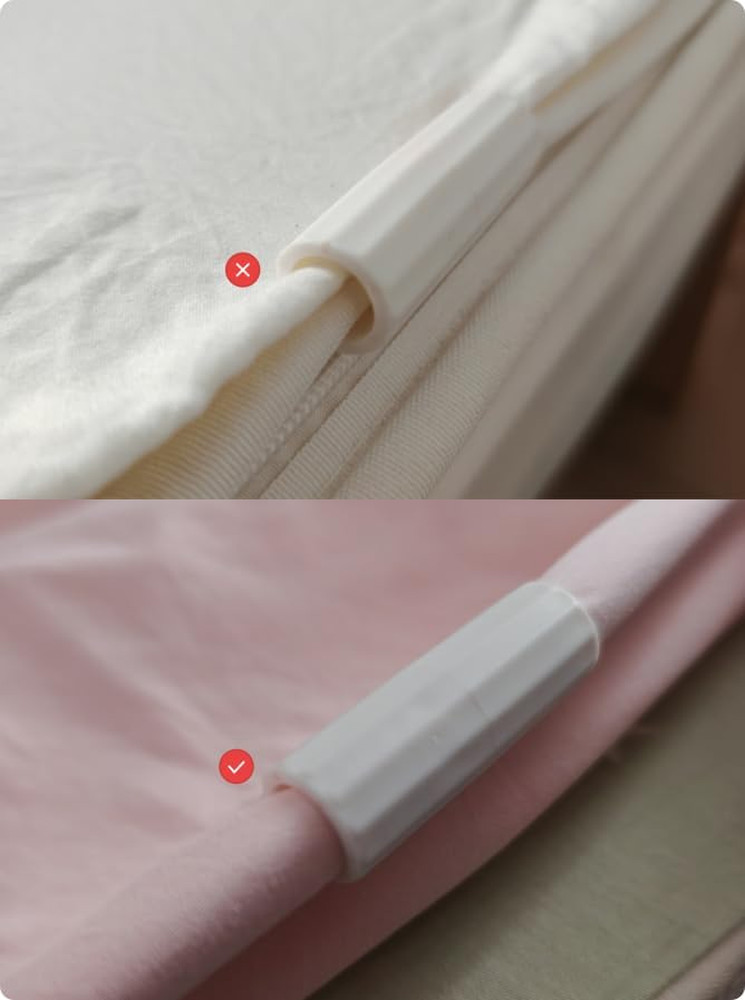 12 Pack Bed Sheet Grippers Sheet Holders Fasteners Bed Sheet Clips Keep Sheets S