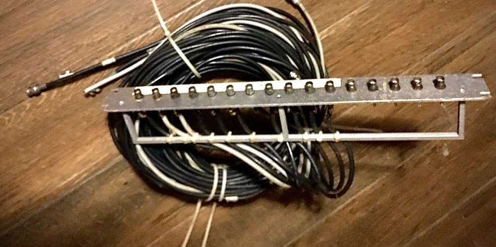 VIDEO PATCH BAY—BNC-Rack Mounted Panel-16 Port.—11 Have Cables Attached