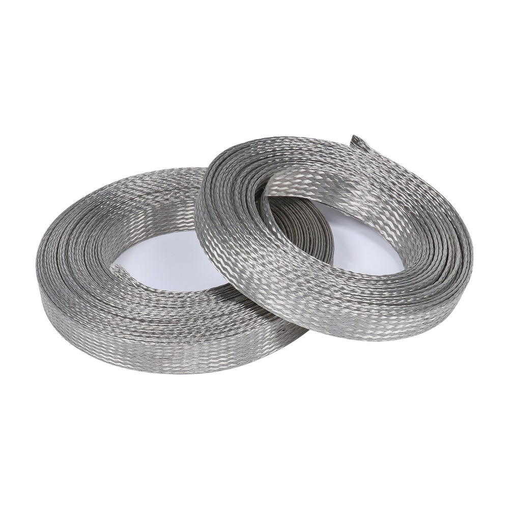 Expandable Cable Sleeve Braided Shield Tinned Copper Wire Ground Strap Lot