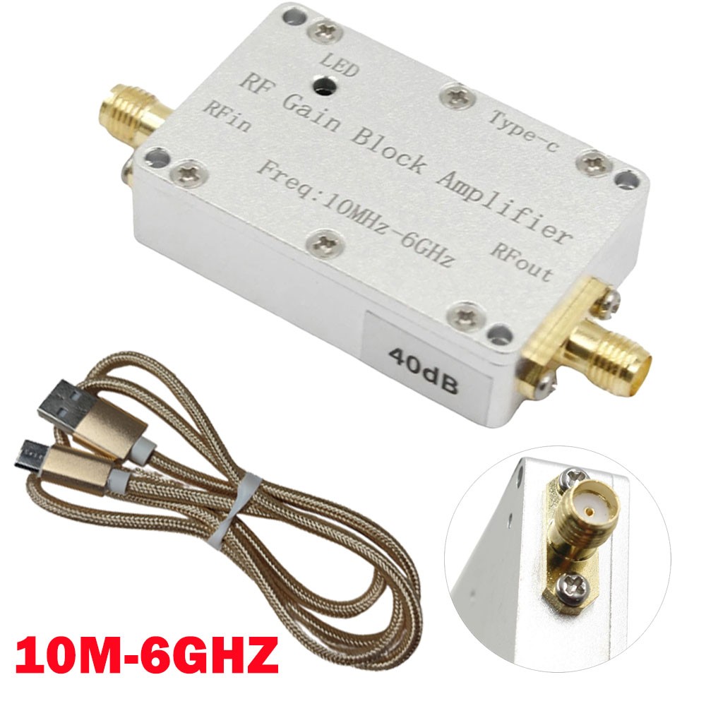 40dB 10M-6GHz RF Amplifier High Gain Driver Receiving Amplifier Receiver NEW