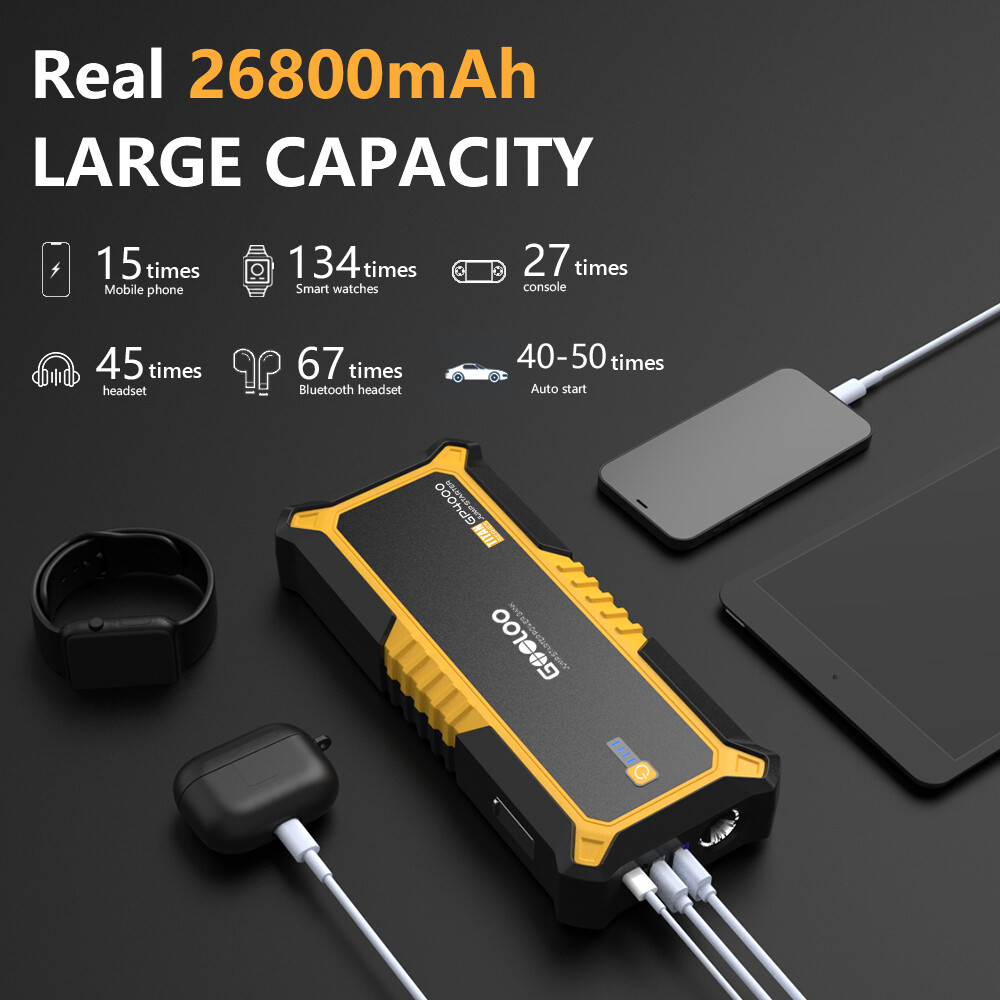 GOOLOO 4000A Car Jump Starter Power Bank Lithium Battery 12V Jump Box Portable