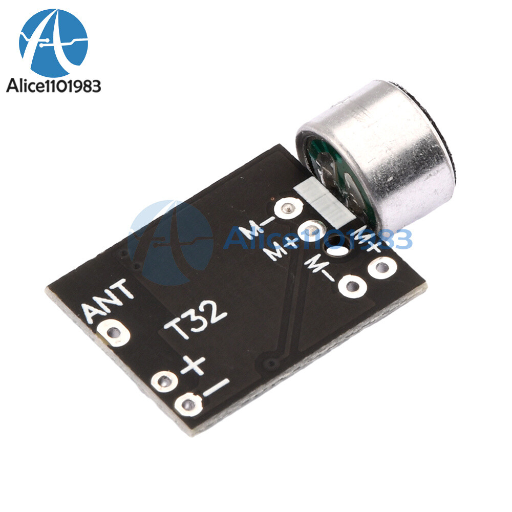 Wireless Microphone MIC FM 10dBm transmitter module support Dual-channel Stereo