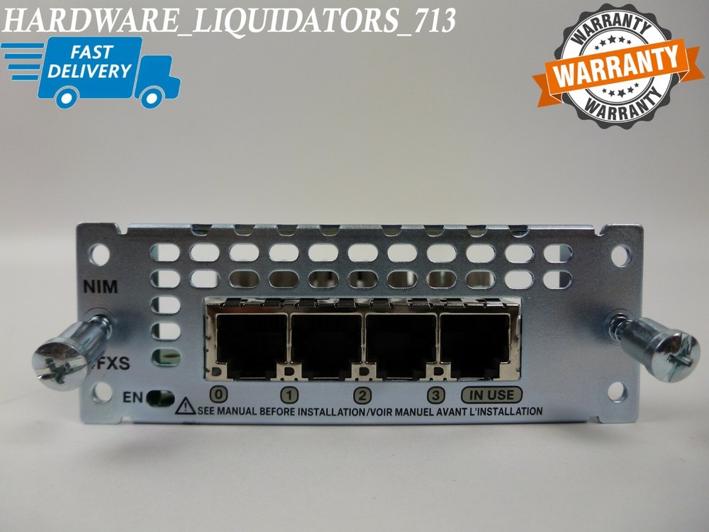 New Pull Cisco NIM-4FXS 4-port Network Interface Module - FXS for ISR 4000