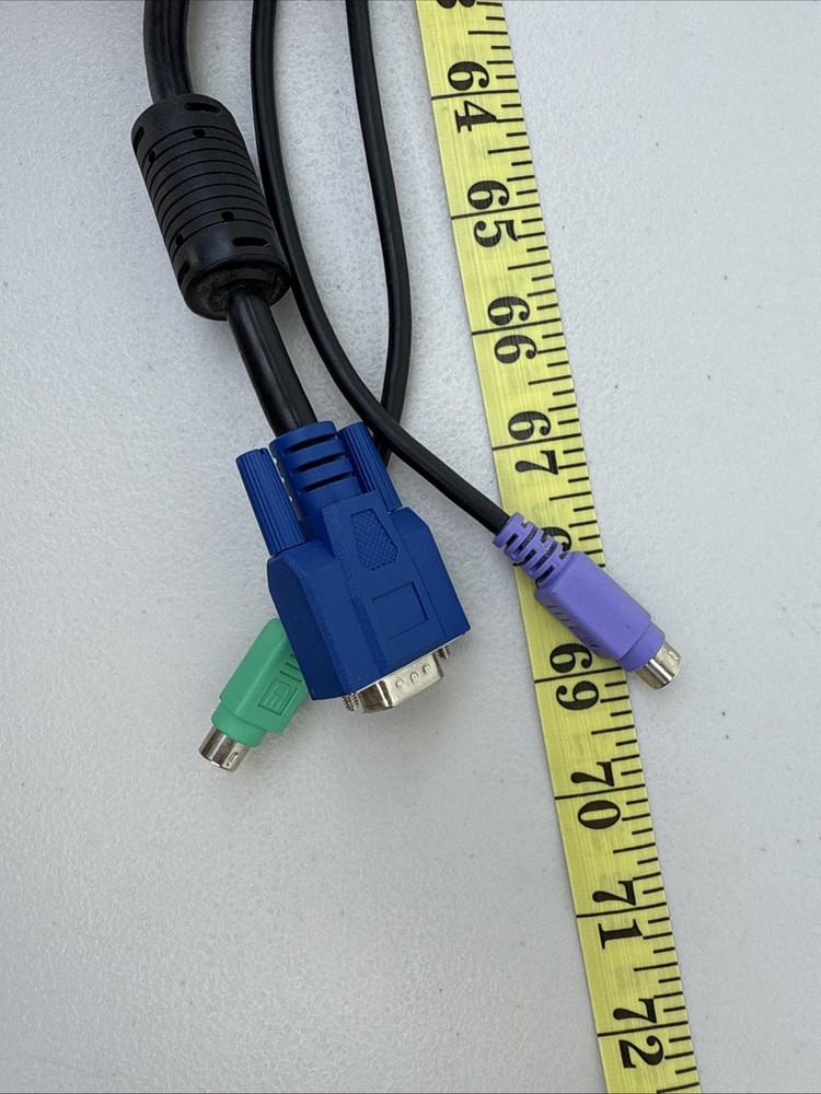 3-in-1 Universal Ultra Thin PS/2 KVM Cable