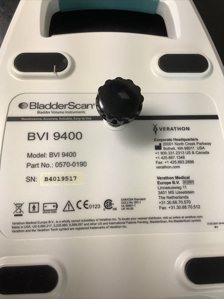 Verathon BVI 9400 Bladder Scanner PN 0570-0190