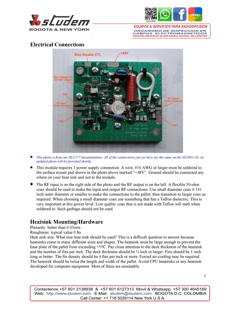STUDEM FM BROADCAST AMPLIFIER 86 – 110MHz Pout: 170W