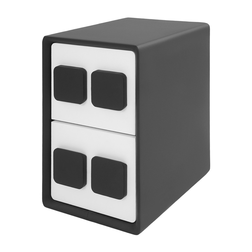 Modern Minimalist End Table, Bedside Table, Floorstanding End Table W/ 2 Drawers