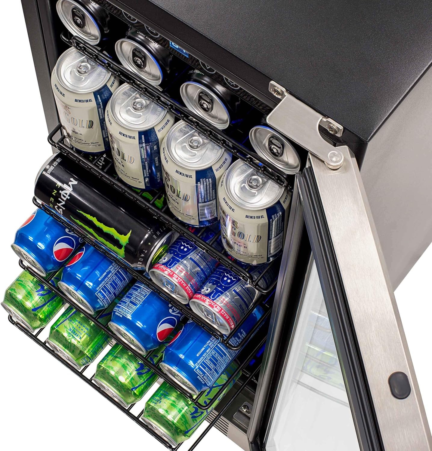 Newair ABR-960-RB 15" Built-in Beverage Fridge, 96 Cans - Certified Refurbished