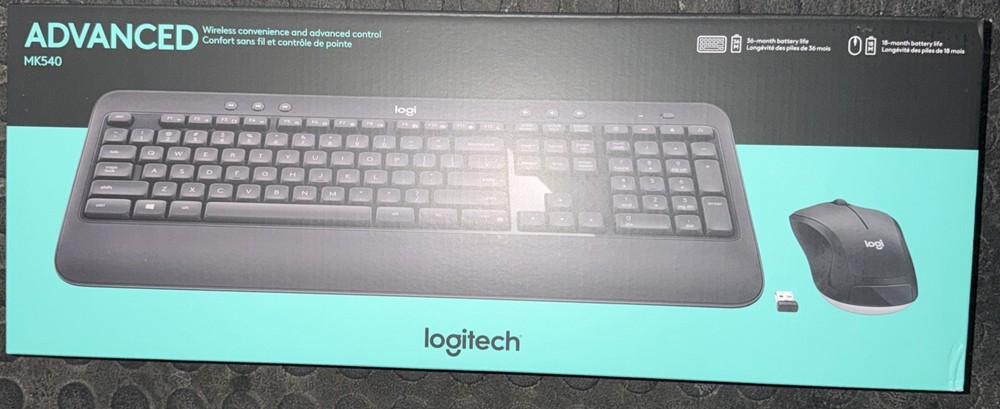 Logitech MK540 Combo Advanced Wireless Keyboard & Mouse Combo USB Receiver Black