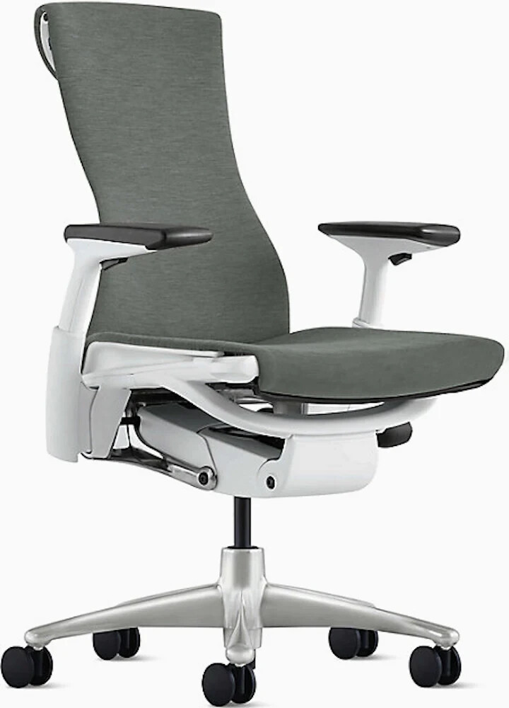 Herman Miller Embody Chair - Open Box - Feather Grey white base