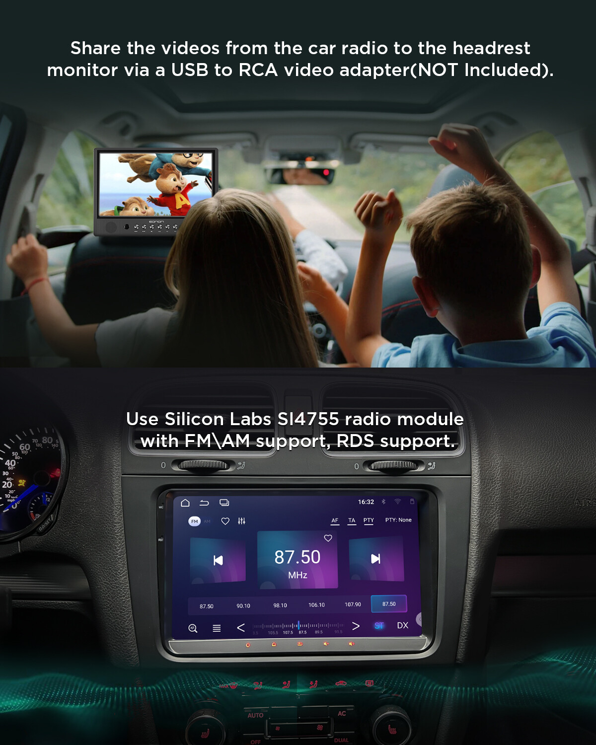 For VW Golf Tiguan Touran Passat Android 13 Car GPS Sat Nav Radio Stereo CarPlay