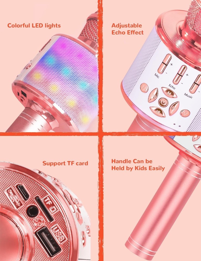 Multi-Functional Karaoke Microphone: Singing, Recording & Party Fun for Everyone