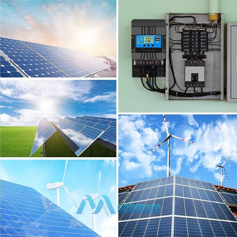 PWM 30A 12V 24V Solar Panel Regulator Charge Controller Auto Focus Tracking 2USB