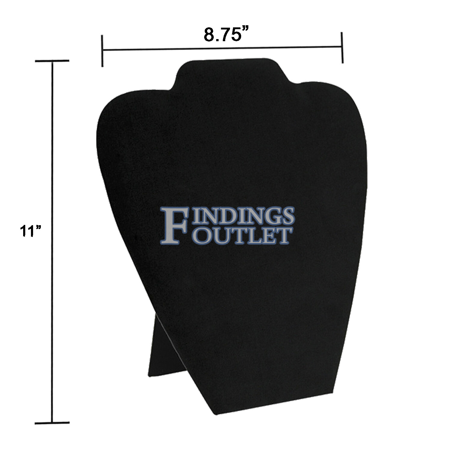 Black Velvet Necklace Chain Jewelry Display Holder Padded Neckform Easel Stand