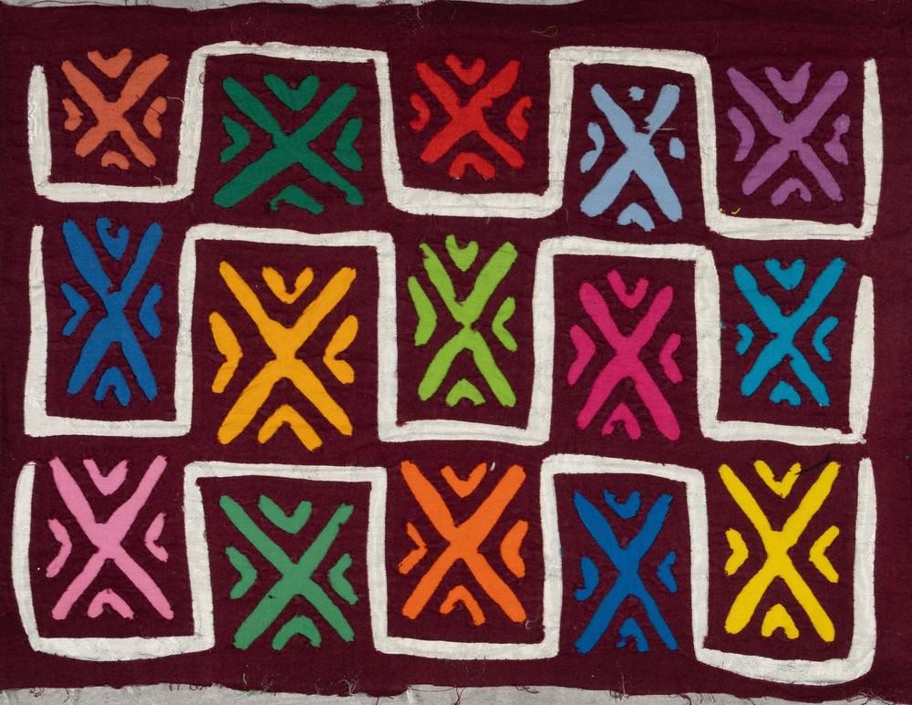 Maroon And Silver X Marks The Spot Mola