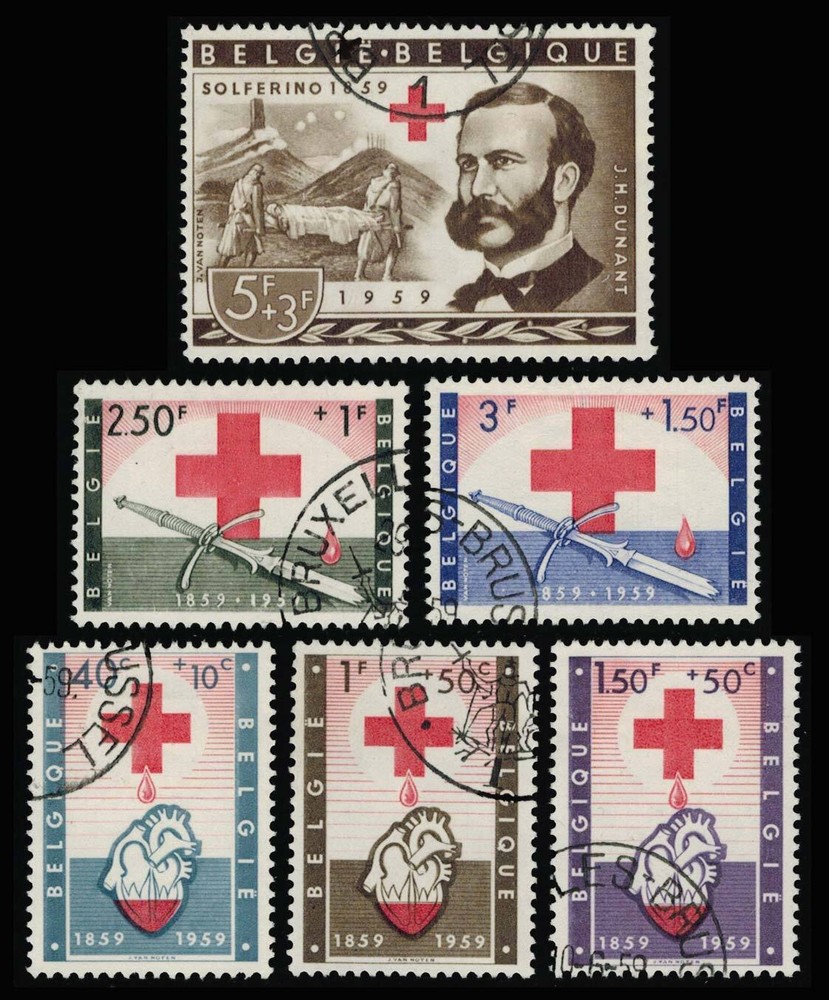 Belgium Scott B641-B646 Used.