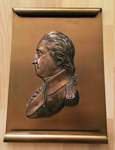 Bronze Relief Geoge Washington Plaque