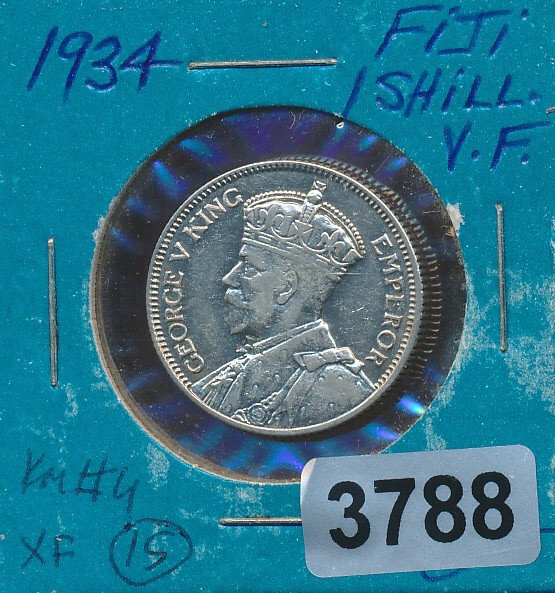 FIJI  - 1934 - SILVER - SHIP - #3788