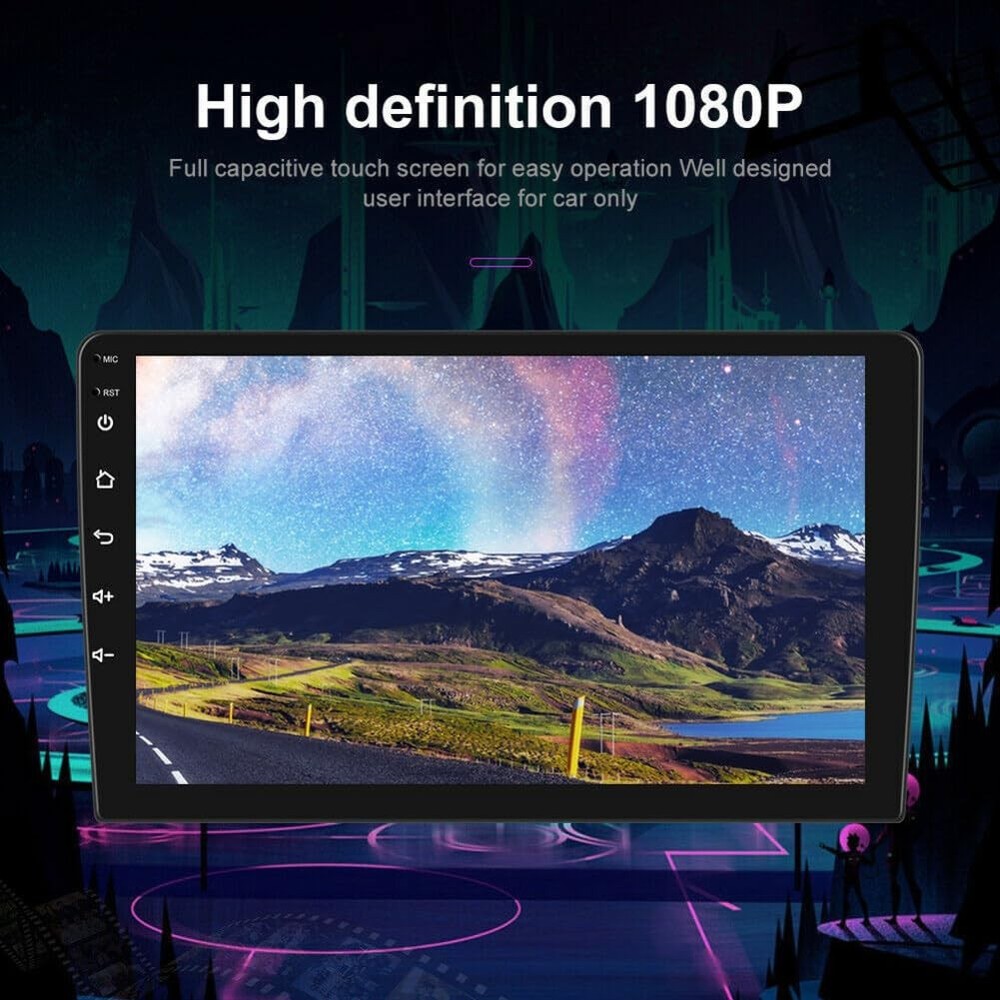 Android 14 Double Din 10" Touch Screen Car Stereo Wireless Carplay Backup Camera