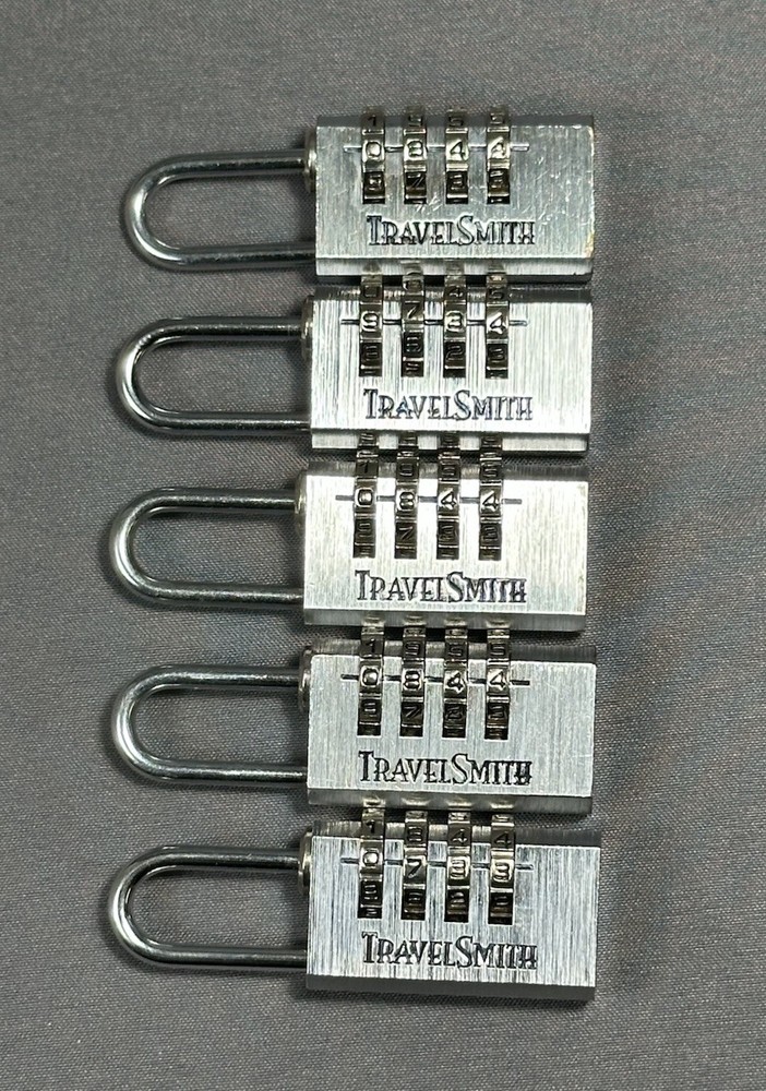 5 Small Travel Smith Lock 4 Digit Combination Locks
