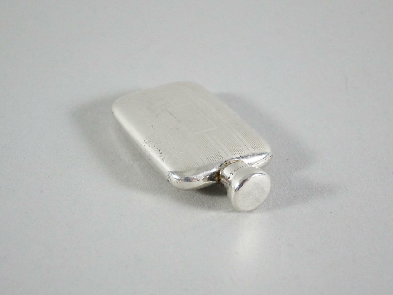 Tiffany & Co. Vintage Perfume flask - Bar/Box Pattern - Sterling Silver