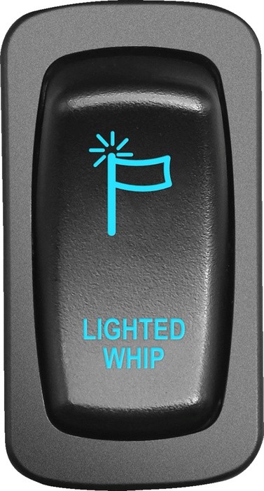 Moose Low Profile ATV/UTV Dashboard Lighted Whip Switch Blue