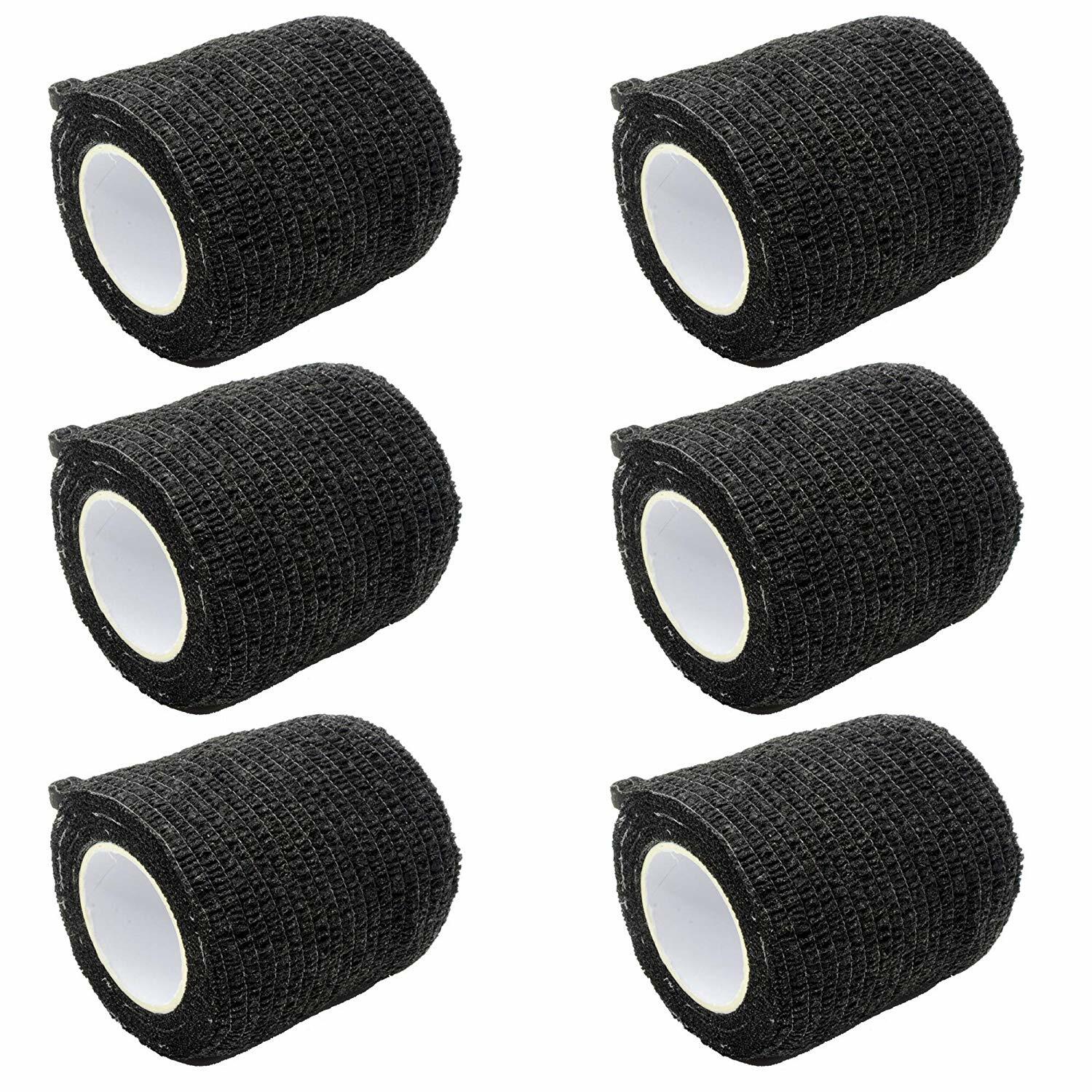 6/12/24 pcs Black Wrap Tattoo Sensi-Wrap Self Adherent 2" X 5 Yds