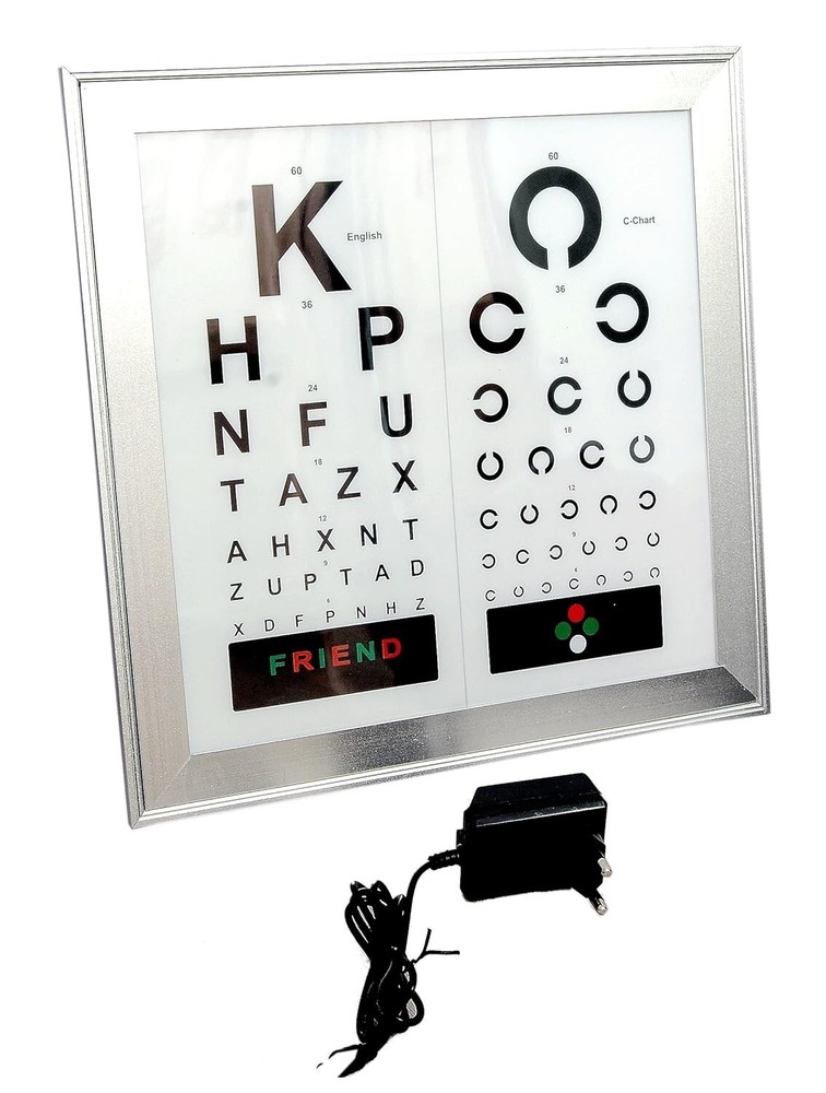 LED Vision Chart with 2 Languages
