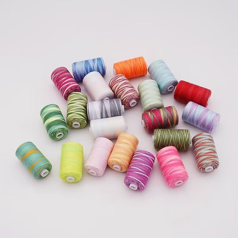 5Pcs Multicolor Thread Set 5 Spools Polyester Embroidery Sewing Thread