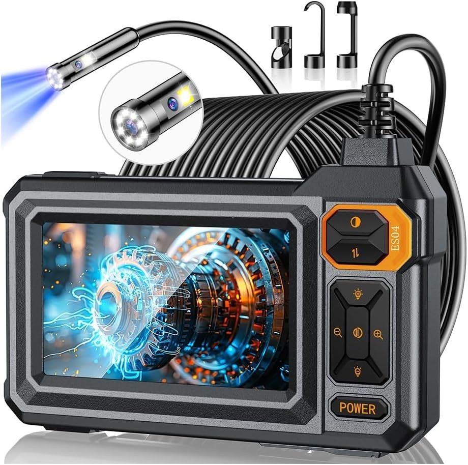 Borescope Dual Lens Endoscope Camera with Light, 4